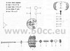 Zundapp - 517-05la  cs50 - Voor wiel naaf 120mm